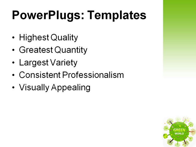 PowerPoint Template - green world, agriculture, background - Print Slide