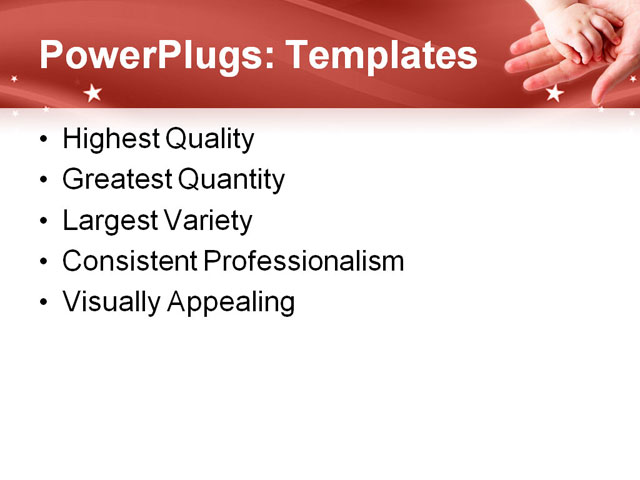 PowerPoint Template - endearment, affection, baby - Print Slide