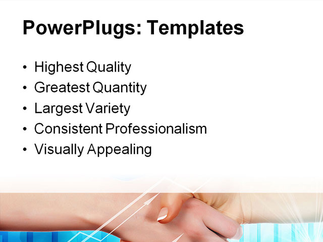 PowerPoint Template - handshake on an abstract background, abstract, agreement - Print Slide