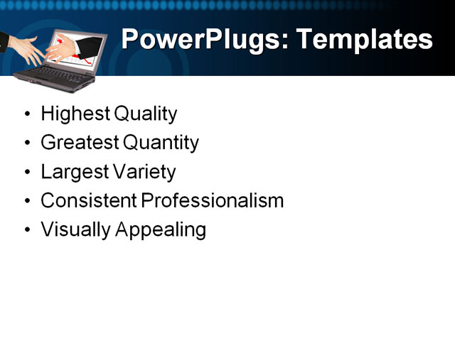 PowerPoint Template - information, technology, computer - Print Slide