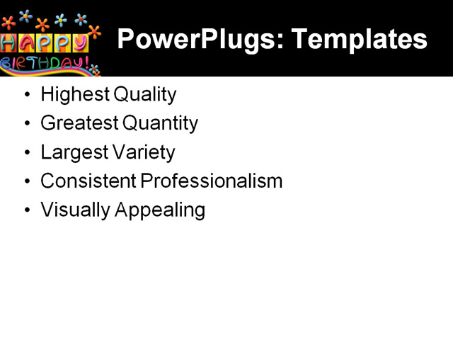 PowerPoint Template - happy birthday, background, birth - Print Slide