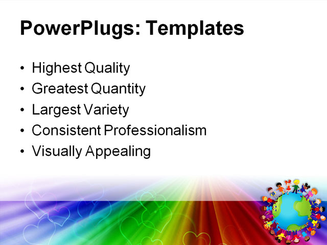 PowerPoint Template - happy kids, african, american - Print Slide