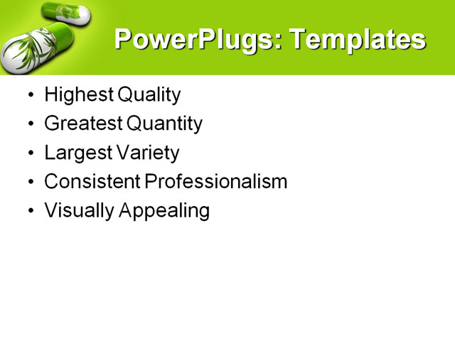 PowerPoint Template - herbal concept, herbal medicine, capsule - Print Slide