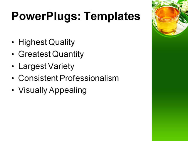 PowerPoint Template - elderflower tea, blood, cleansing - Print Slide