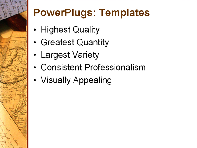 PowerPoint Template - history, map, time - Print Slide