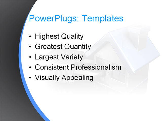 PowerPoint Template - lock, house, grey - Print Slide