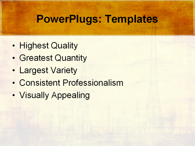 PowerPoint Template - electric, electrical, electricity - Print Slide