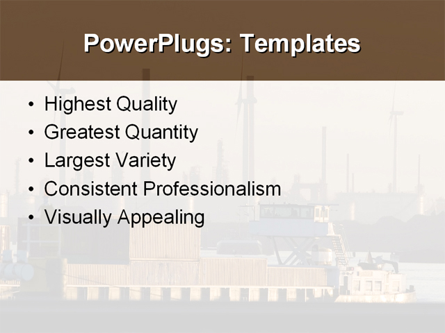 PowerPoint Template - industry, shipping, boat - Print Slide