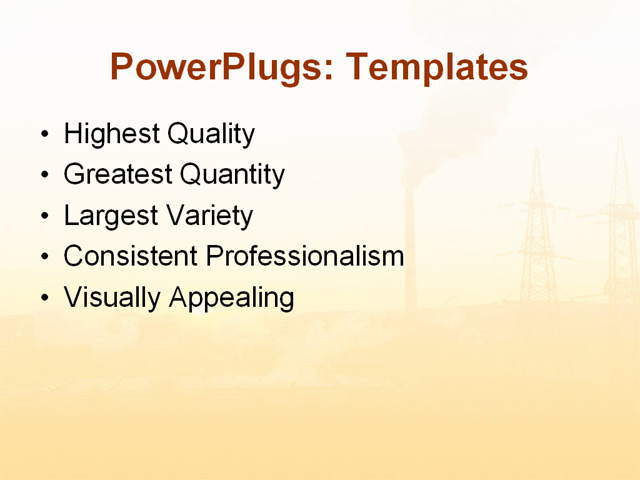 PowerPoint Template - industrial, business, chimney - Print Slide