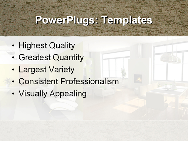 PowerPoint Template - interior, furnishings, illumination - Print Slide