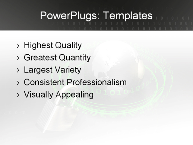 PowerPoint Template - internet, www, security - Print Slide