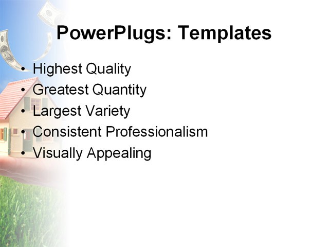 PowerPoint Template - real estate, finance, family - Print Slide