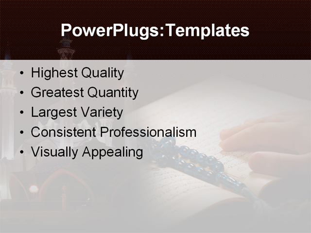PowerPoint Template - islam, koran, mass - Print Slide