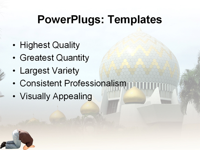 PowerPoint Template - allah, architecture, borneo - Print Slide