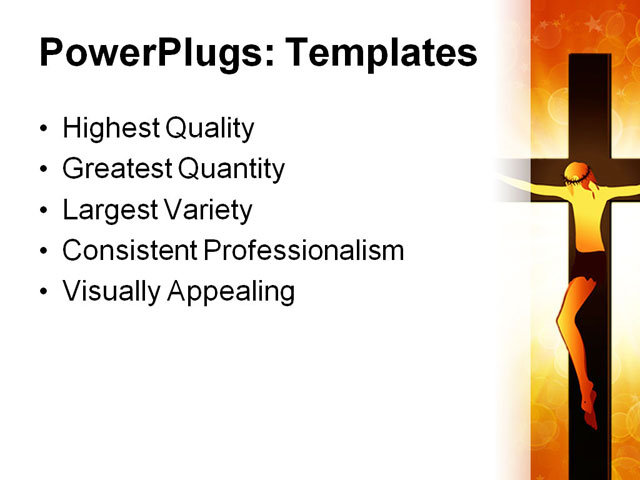 PowerPoint Template - jesus christ, background, bible - Print Slide