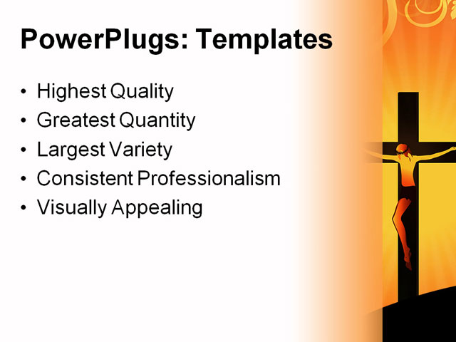 PowerPoint Template - christianity, church, clouds - Print Slide