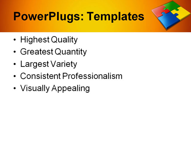 PowerPoint Template - jigsaw puzzle, blue, colorful - Print Slide