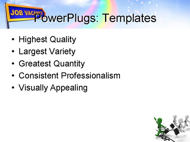 PowerPoint Template - business, competition, jobs - Print Slide