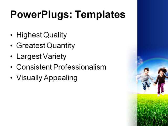 PowerPoint Template - jump, baby, boy - Print Slide