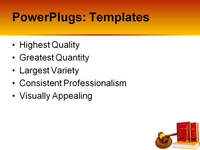 PowerPoint Template - scales, justice, atop - Print Slide