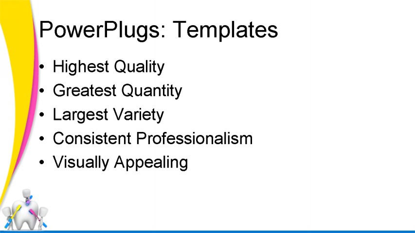 PowerPoint Template - dental, medical, children - Print Slide