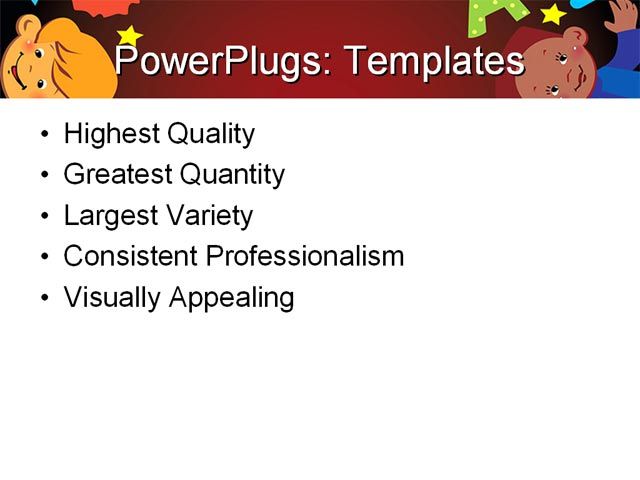 PowerPoint Template - children, leisure, entertainment - Print Slide