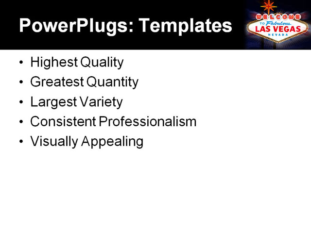 PowerPoint Template - las vegas sign, advertisement, america - Print Slide