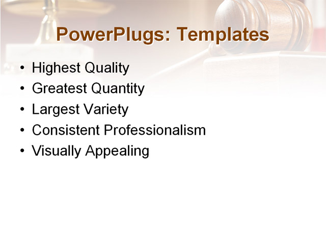 PowerPoint Template - �law, government, balance - Print Slide