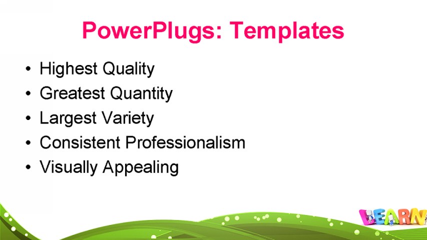 PowerPoint Template - children, education, leisure - Print Slide