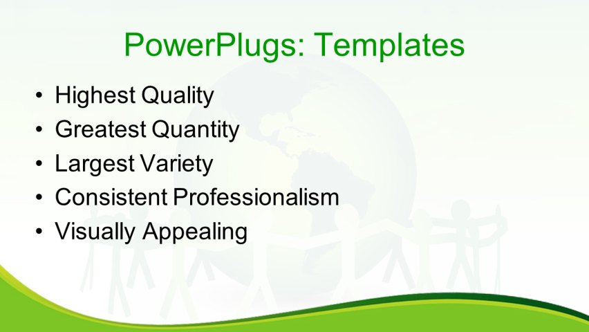 PowerPoint Template - global, communication, ecology - Print Slide