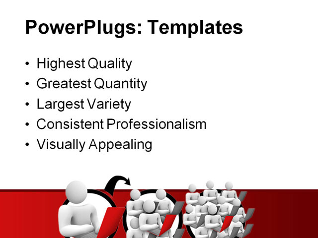 PowerPoint Template - viral marketing, people, computers - Print Slide