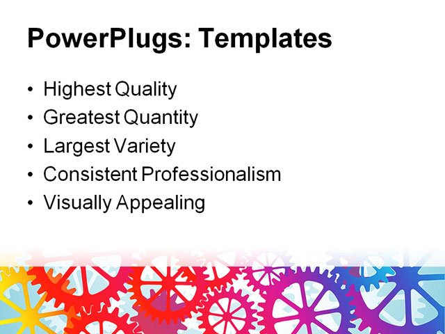 PowerPoint Template - mechanical background, blend, blue - Print Slide