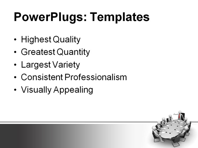 PowerPoint Template - corporate, meeting, conference room - Print Slide