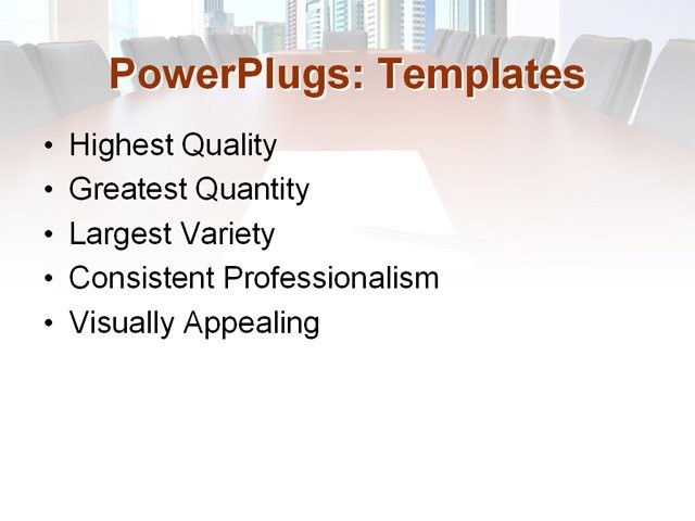 PowerPoint Template - business, board meeting room, decision - Print Slide