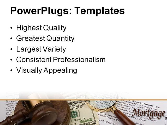 PowerPoint Template - mortgage investigation, adjustable, application - Print Slide