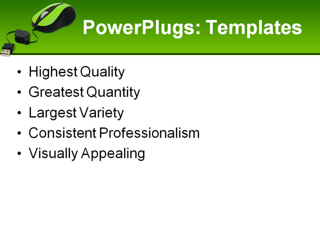 PowerPoint Template - computer mouse, black, button - Print Slide