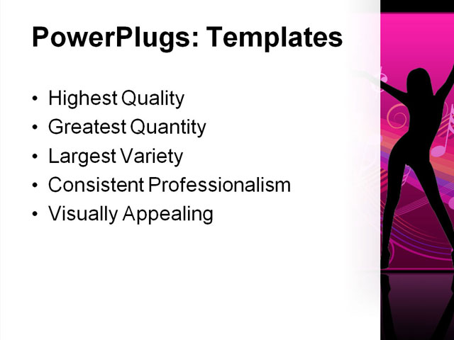 PowerPoint Template - women, abstract, elegant - Print Slide