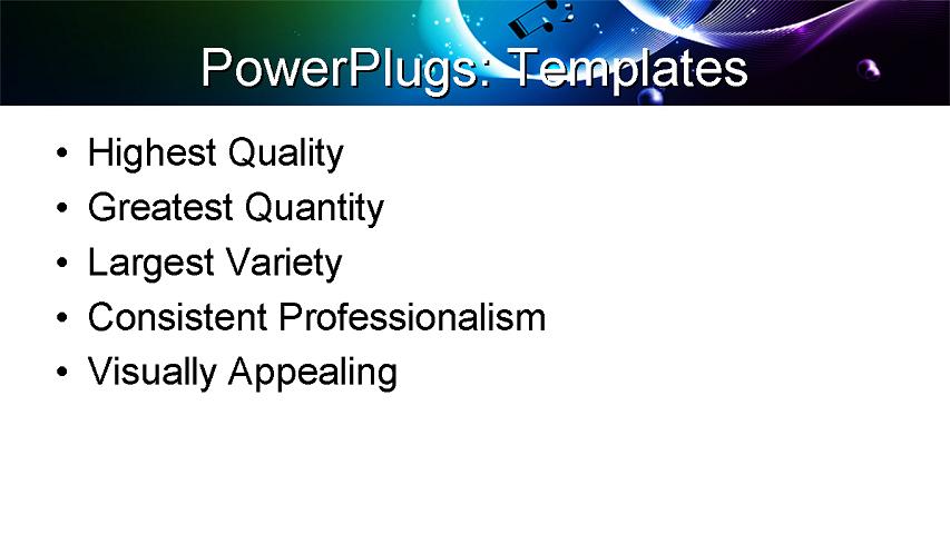 PowerPoint Template - music, metaphor, abstract - Print Slide