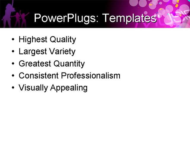 PowerPoint Template - music, leisure, entertainment - Print Slide