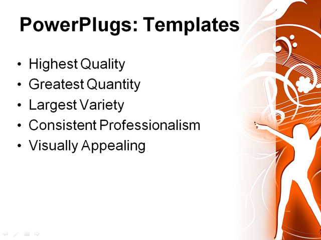 PowerPoint Template - music, background, bass - Print Slide