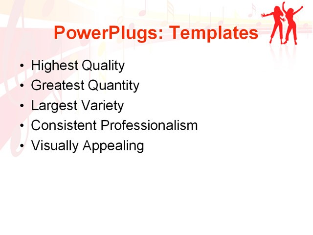 PowerPoint Template - music, leisure, entertainment - Print Slide