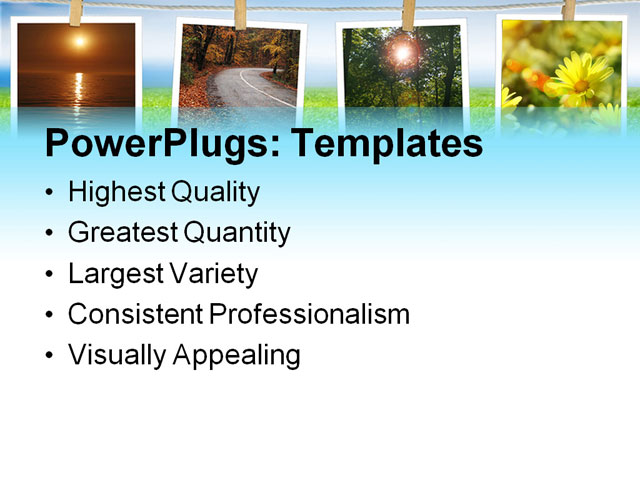 PowerPoint Template - natural polaroid, album, art - Print Slide