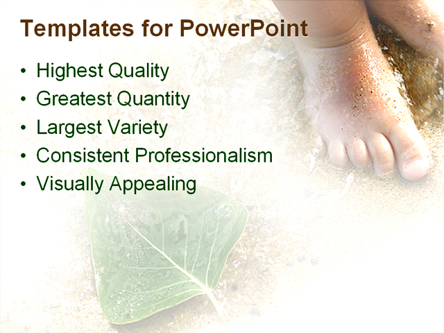 PowerPoint Template - nature, baby, beach - Print Slide