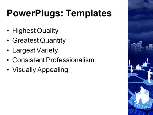 PowerPoint Template - online social, network, activities - Print Slide