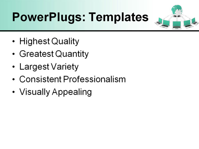 PowerPoint Template - computer network, background, business - Print Slide