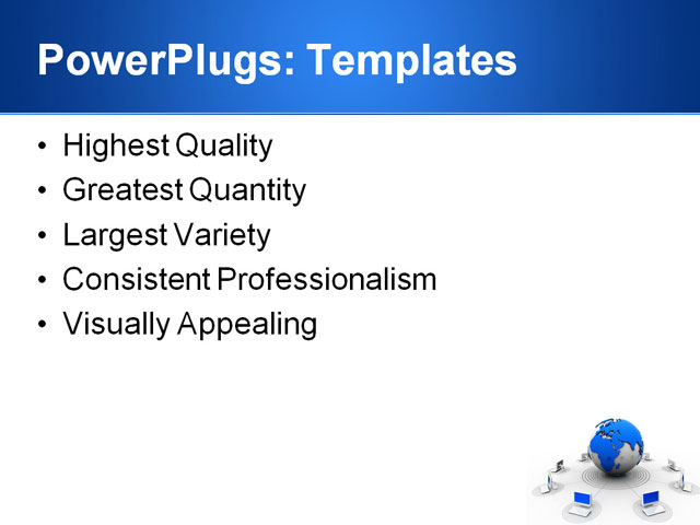PowerPoint Template - blue, computer, concept - Print Slide