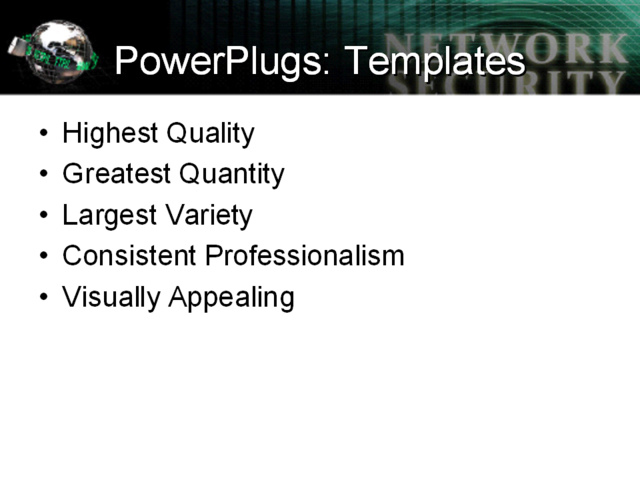 PowerPoint Template - security, business, services - Print Slide