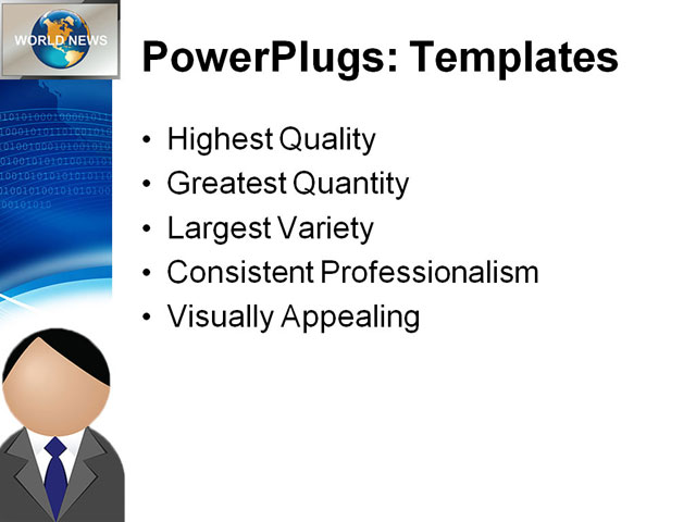 PowerPoint Template - news, anchorman, broadcast - Print Slide