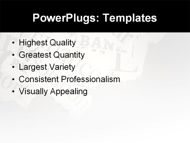 PowerPoint Template - newspaper, dollar, economic - Print Slide