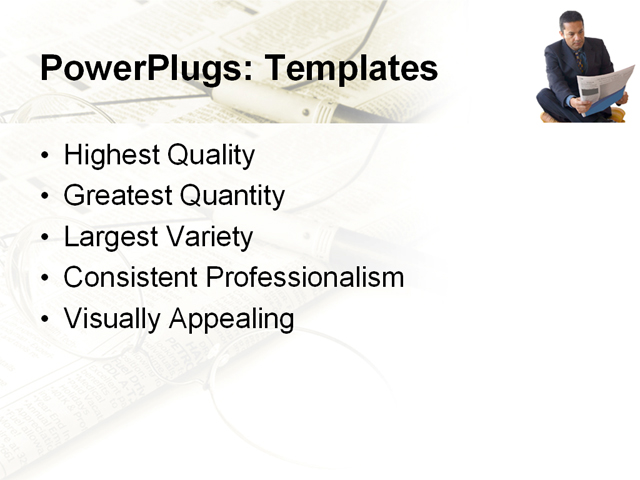 PowerPoint Template - newspaper, man, news - Print Slide